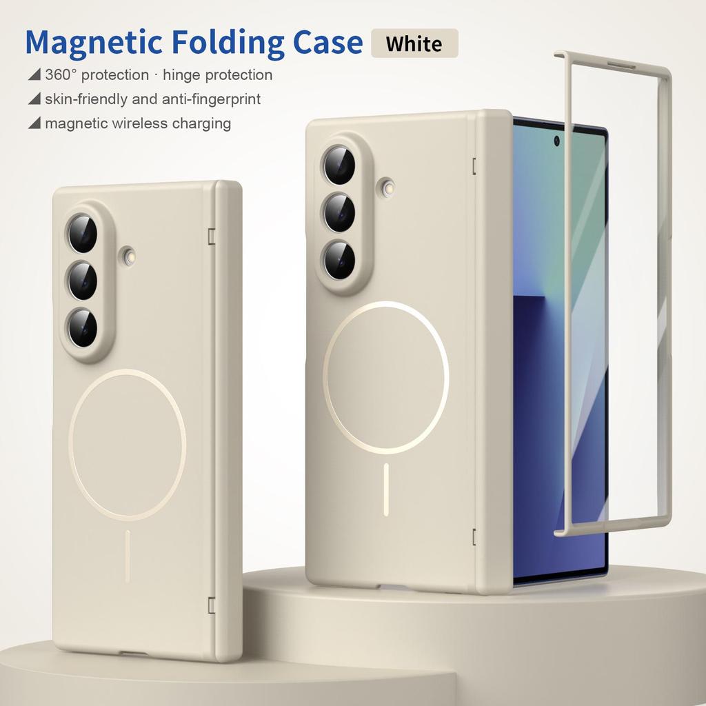 Samsung Z Fold Series Magnetic Wireless Charging Case with Full Coverage and Hinge Film. Compatible with Fold7/6/5/4/3.
