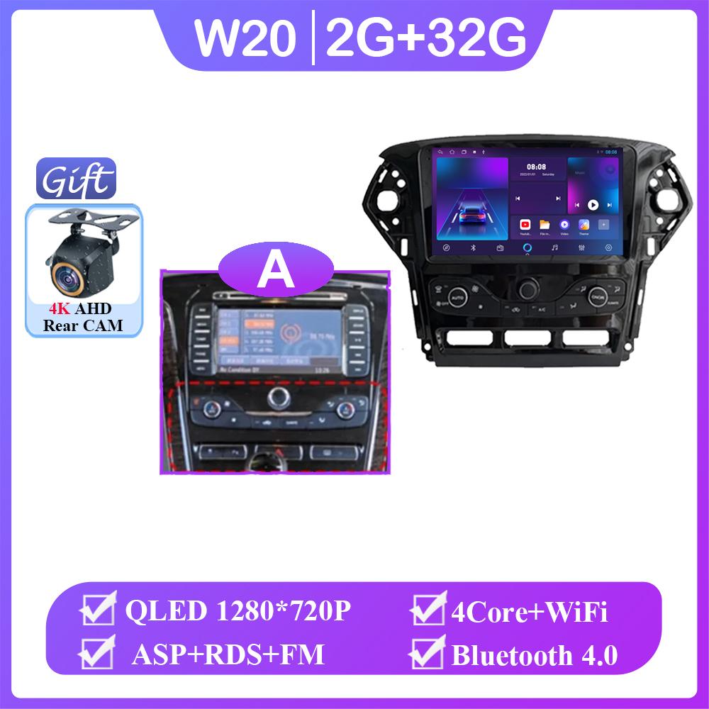 Navigation GPS Android 14 Auto Radio Stereo For Ford Mondeo MK4 2007-2014 Carplay Car Video Player 2din DVD Multimedia Head Unit