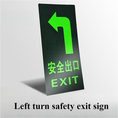 Panneaux de sécurité Autocollants lumineux Autocollant d'instruction Sortie de sécurité Signes de sol fluorescents Signes d'indication d'urgence Décoration