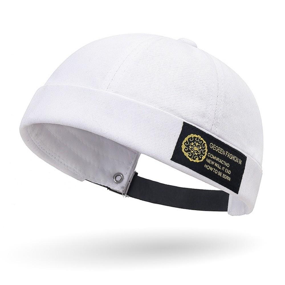 Fashion Solid Color Brimless Cap Vintage Punk Skullcap Casual Hip Hop Hat Spring Summer