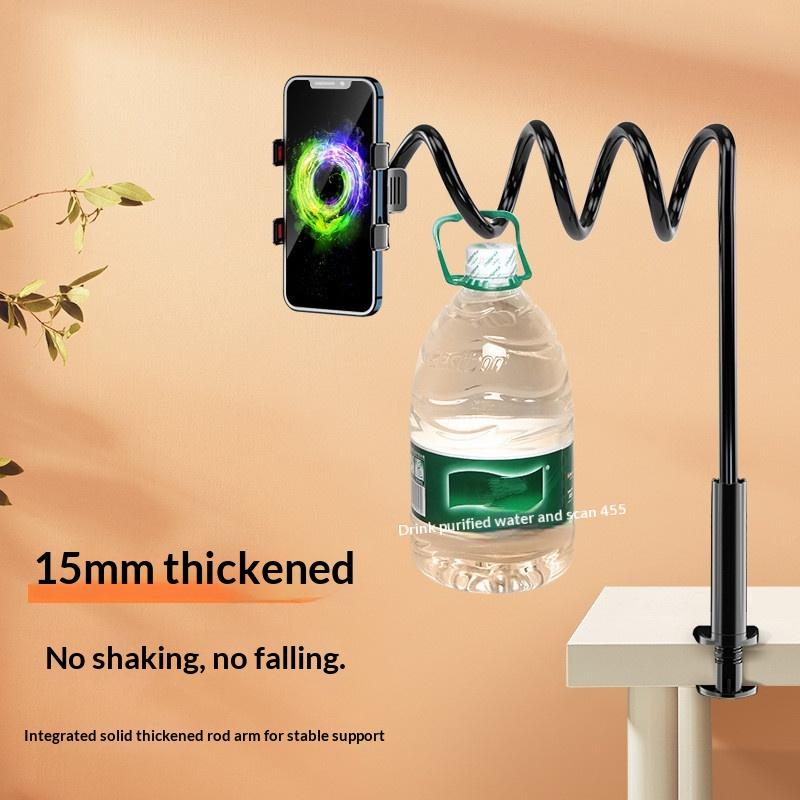 Doven Natbord Skrivebord Telefonklemme Beslag Fleksibel Lang Arm Svansehals Doven Person Beslag Med Håndtag Overliggende Live Beslag