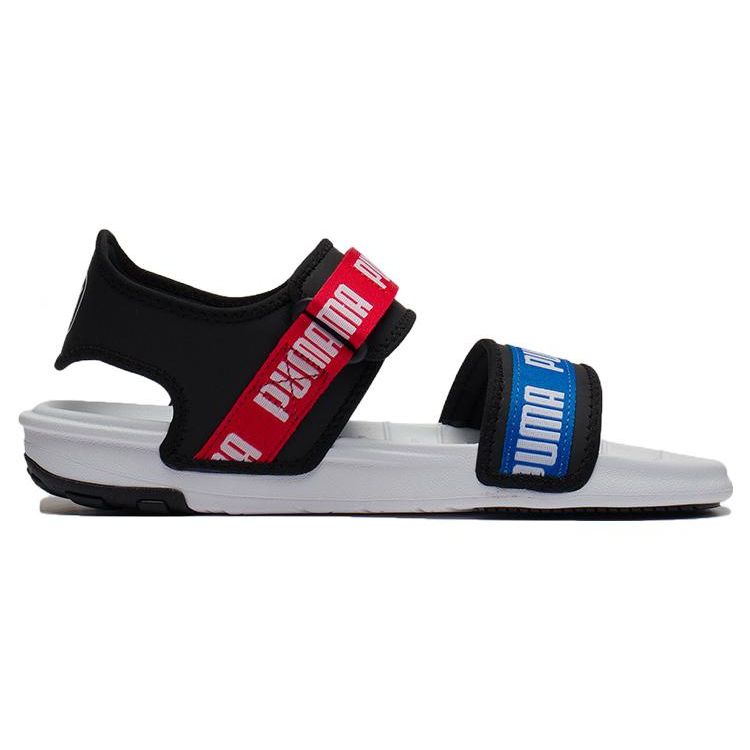 Puma Signature Softride Comfortable Versatile Beach Sandals Women Sandals Black Red Blue 384128-03