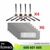 For Ecovacs Debot OZMO 600 601 605 Spare Parts Main Roll Side Spin Brush Cover Wheel Hepa Filter Mop Cloth Dust Box Kit