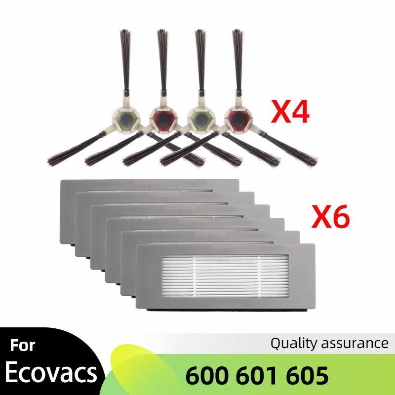 For Ecovacs Debot OZMO 600 601 605 Spare Parts Main Roll Side Spin Brush Cover Wheel Hepa Filter Mop Cloth Dust Box Kit