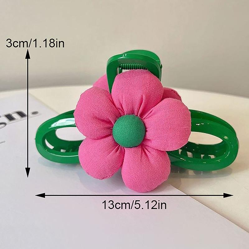 Hairpin Large Flower Hairpin Flower Hairpin  Rose Red Flower Hairpin Acrylic Large Green Hairpin Women'S Hairpin Shark Clip