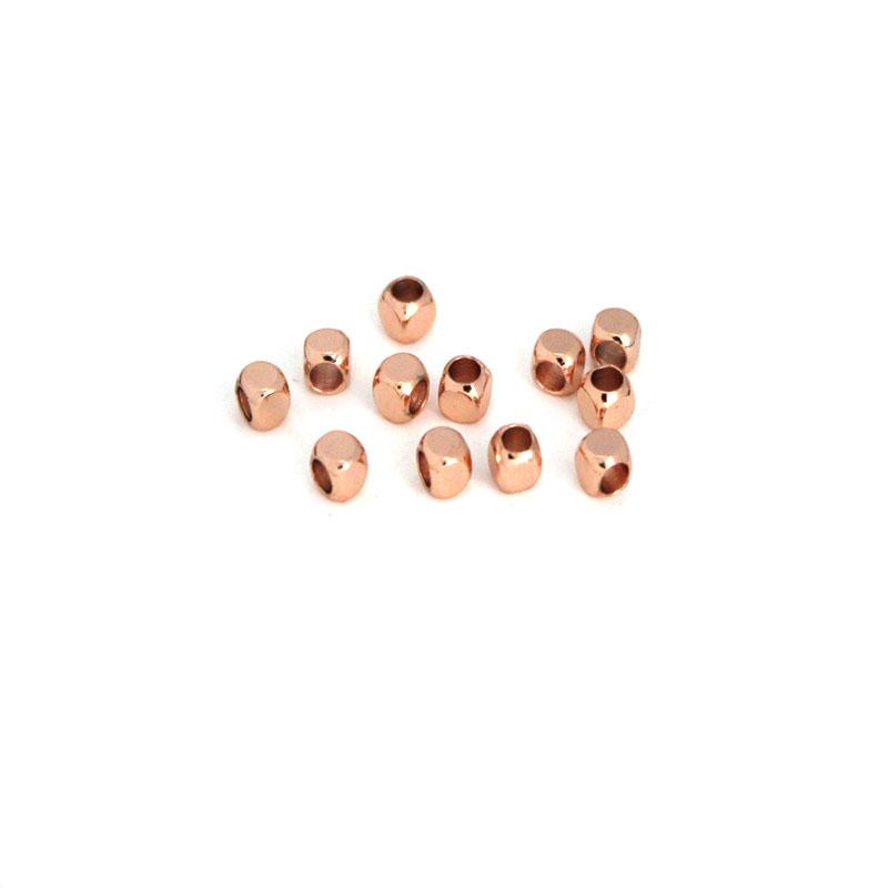 50Pcs 1.5-5mm Stainless Steel Square Big Hole Bead Cube Spacer Loose Beads for DIY Necklace Bracelet Jewelry Making Accessories