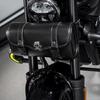 Skull Pattern PU Storage Pouch Motorbike Tool Bag Motorcycle Front Bag Front Fork Handlebar Bag Saddlebag