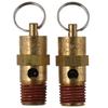 2Pcs 175 PSI Brass Safety Valve 1/4" Air Compressor Check Valve  Air Compressor