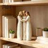 Home Decor Accents Sisterhood Wooden Figurine, Handcrafted Friendship Sculpture for Living Room Artistic Decorations Bedroom Tabletop Ornament,