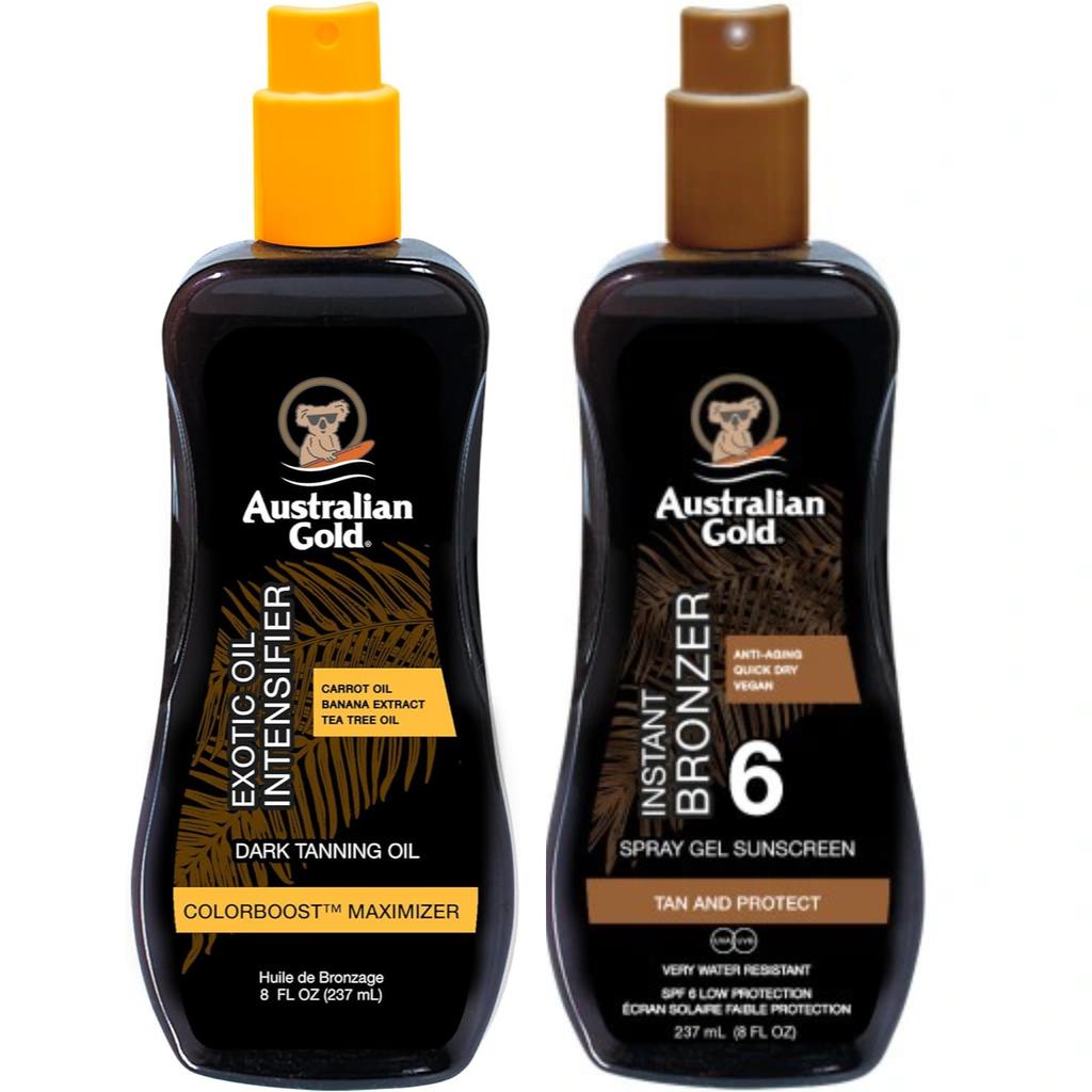 Australian Gold Intensifier Öl + Bräunungs-Spray-Gel LSF6