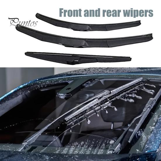 High Speed Stable Wipers 3 Pcs 26"+16" Windshield And 12" Rear Wiper Blade Replacement for RAV4 2019 2020 2021 2022 2023 2024, All Weather Original