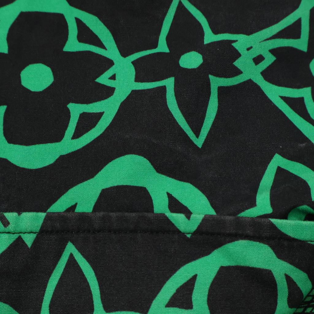 Louis Vuitton [Krajowo Autoryzowany] RM212 FS8 HLS77W LV Koszula z Długim Rękawem Oversize/ topy S Zielony x czarnyUżywany