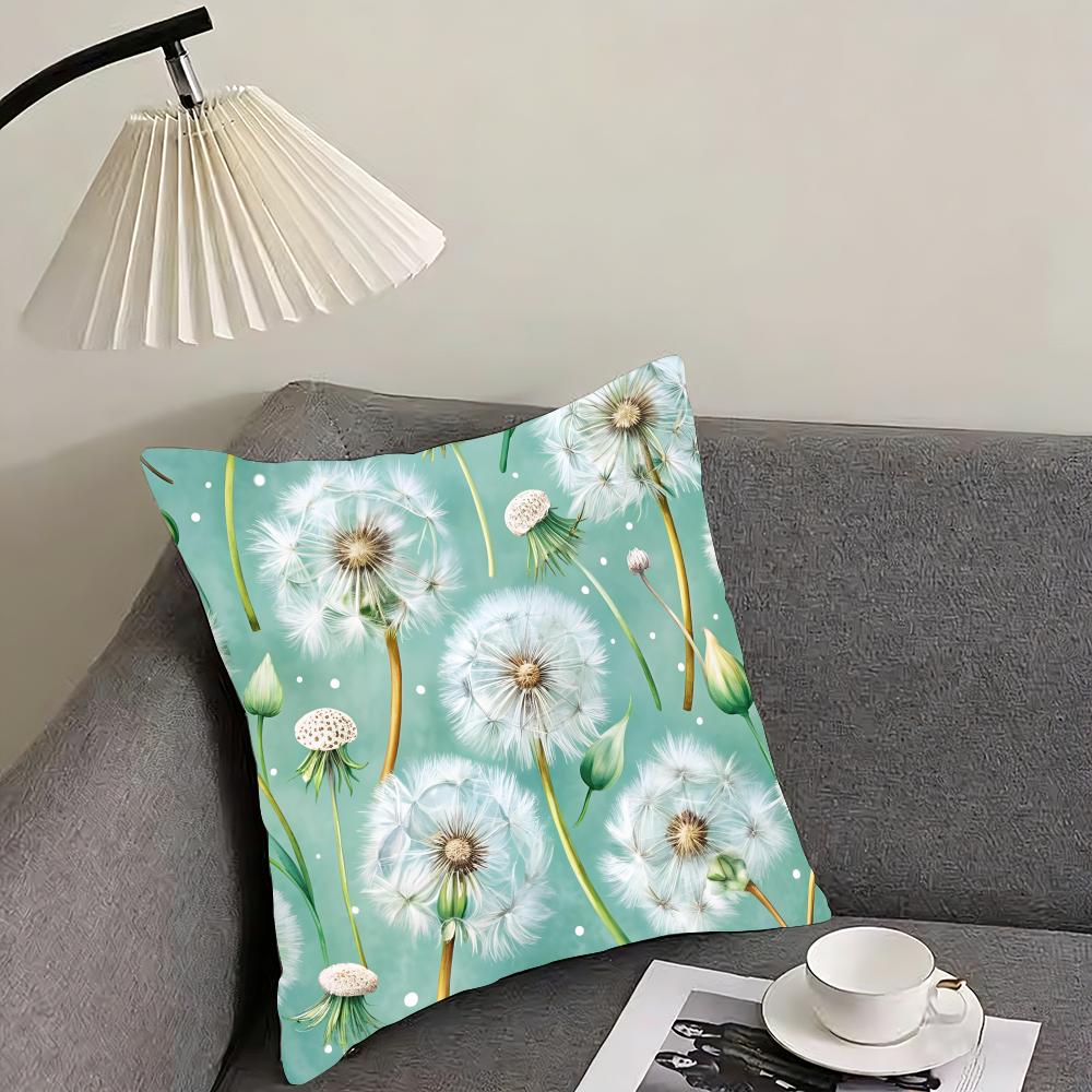 Dandelion Fashion Cushion Cover Pillowcase Ultra Soft Skin Friendly Fabric Cloud Like Comfort  Concealed Zipper