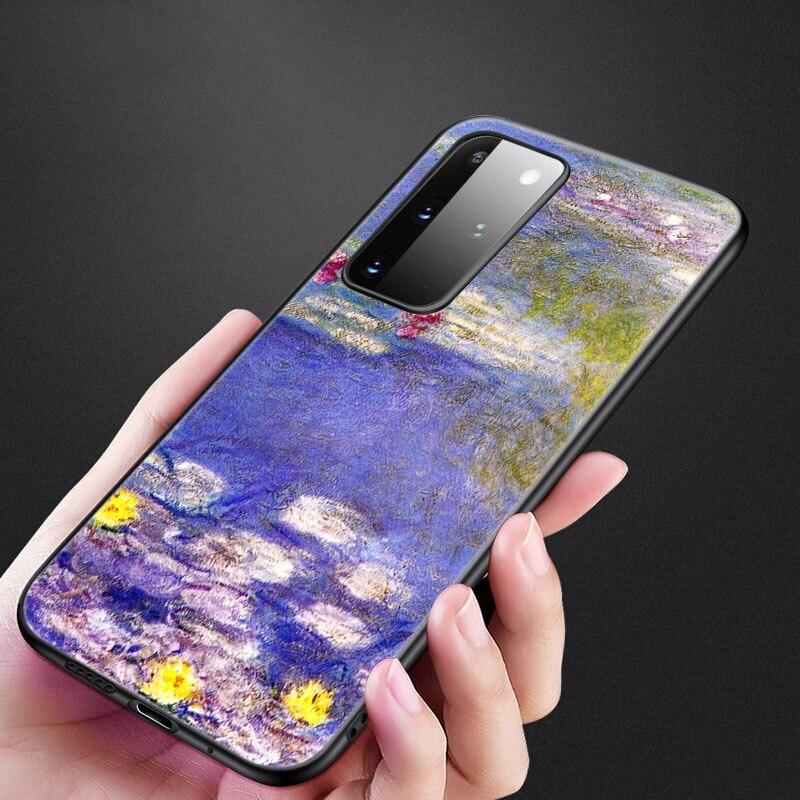 Claude Monet Phone Case For Samsung Galaxy S20 S21 FE S10 Lite Note 20 10 Lite S8 S9 S10E S10 Plus Ultra Black Soft Cover