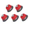 5-Piece Steel M10 Cup Brush Grinder Accessories for Rust Removal, Grinding Wheels, and Wire Brushes, Approx. 2.6-Inch Diameter