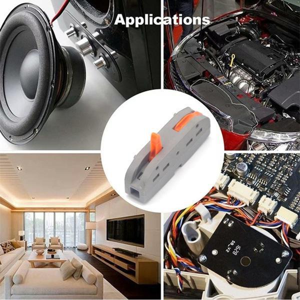 Pârghie cu arc Piuliță Conectori electrici de cablu rapid Blocuri terminale reutilizabile pentru cabluri rapide 10 buc