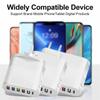 6 Ports USB Type C Charger PD Fast Charging Adapter Quick Charge3.0 For iPhone Samsung Xiaomi Huawei Phone Wall Charger Plug