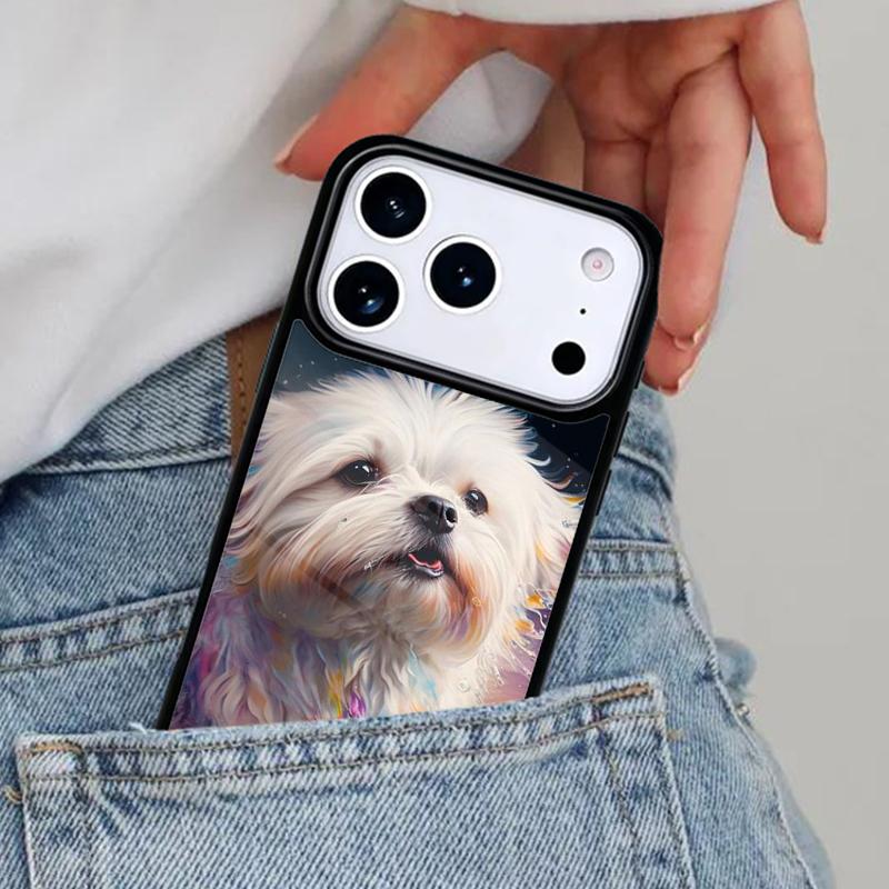 Maltese Dog Puppy Cute Phone Case for iPhone 17ProMax 12 13 14 15 16e 17 Pro Max Plus Air Cover