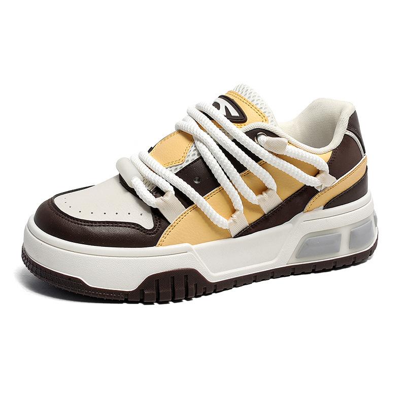 

Повседневные ретро-спортивные низкие кроссовки для мужчин на платформе контрастного цвета, весна и осень, новый молодежный тренд в стиле Гонконга, подчеркивающий мужскую обувь 39