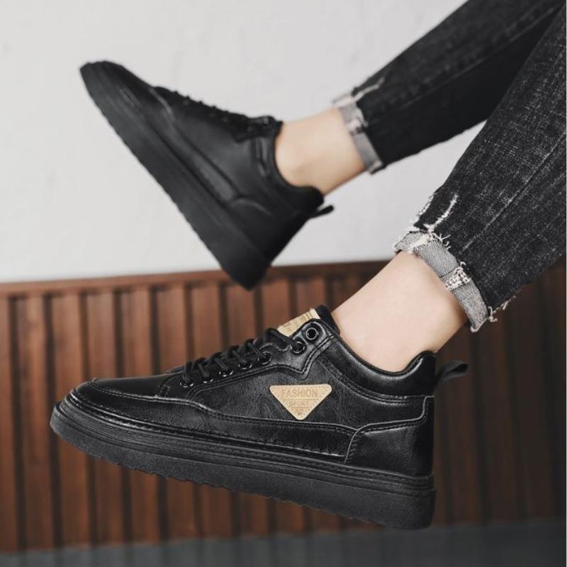 Fashion Men's Work Boots Trendy Leather Casual Sneakers Men Work Shoes 2025 Winter Outdoor High Top Motorcycle Ankle Boots Male