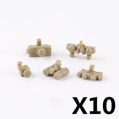 MOC Military Figures Accessories Building Blocks Helmet Night Vision Vest Knee Pads Tactical Belt Protective Mask Toys Kids J068