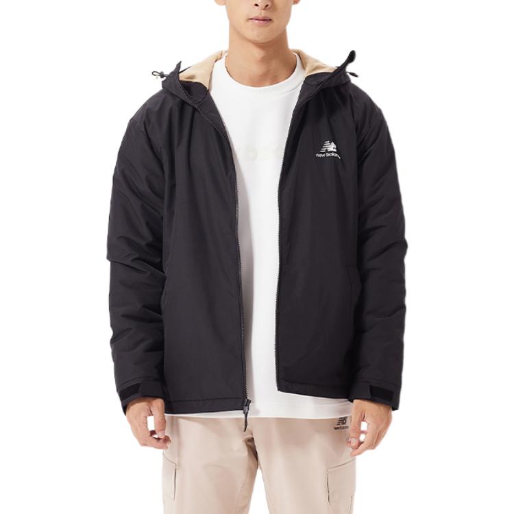 New Balance Jackets Men's Black Hooded Moderate Other AMJ23353-BK