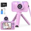 Upgraded Real 1080P Kids Camera with Flip-up Lens for Selfie & Video, 32GB SD Card Included, 2.4" Screen Camera Toy for 4-12 Years Old Girls Boys On