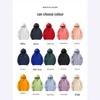 Unisex Heavyweight Hoodie: Solid Color American Street Style for Autumn/Winter