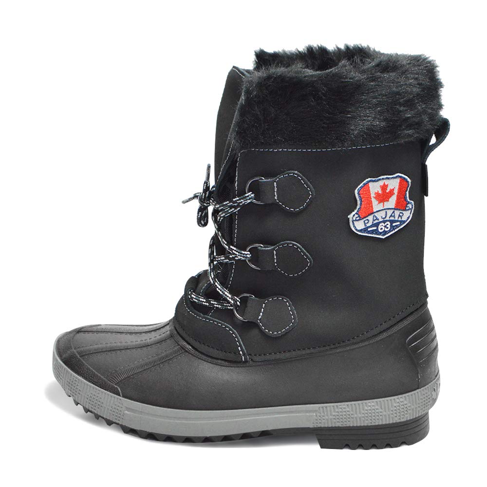 Pajar OSCAR Winter Bean Snow and Warm Men's Boots, Boots, Shoes, Leather, Waterproof, (Size 26.5cm, Black)