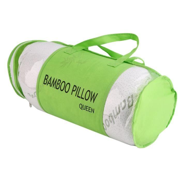 Oreiller - OUTAD - 19x28 pouces - Mousse de mémoire déchiqueté - Blanc - Oreiller médium