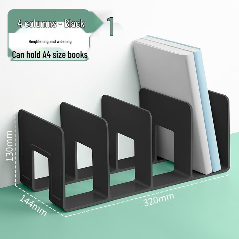 Huajie Acrylic Book Stand & Divider: Desktop Bookshelf & Storage Rack
