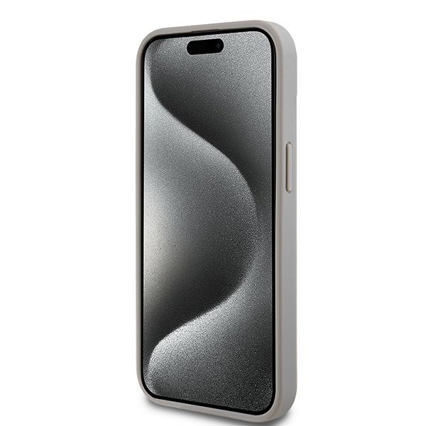 Dkny Dkhcp15Mprthsle Iphone 15 Plus /14 Plus 6.7 Beżowy/Beige Hardcase Leather Mono Stripe & Metal Logo