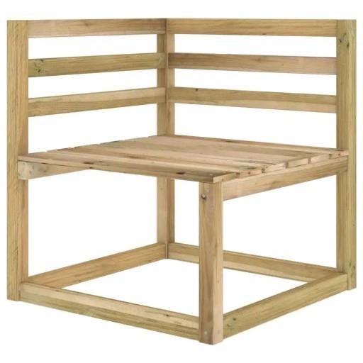 Garden 3-Seater Sofa, Green-Impregnated Pine Wood