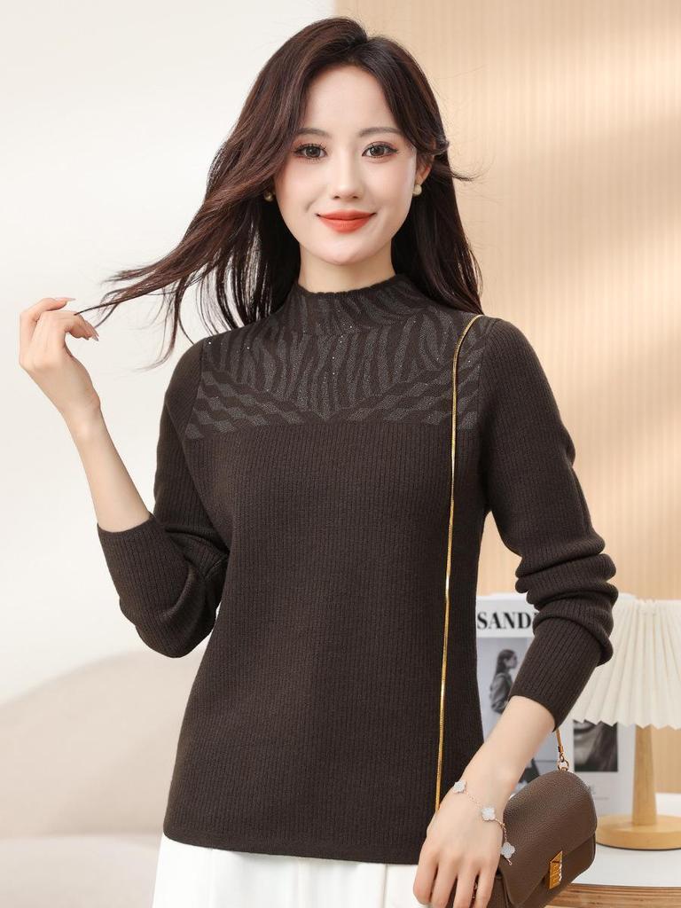 2024 Winter Half-High Collar Knit Base Layer Sweater