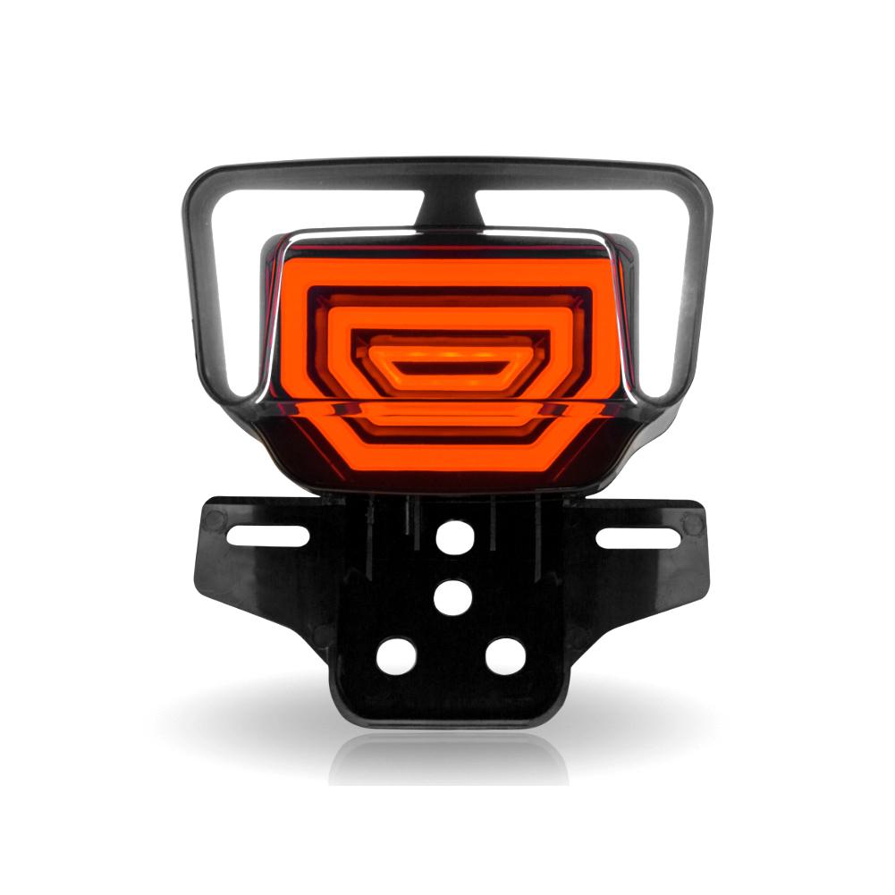 

1Pc Motorcycle LED Tail Lights Brake Rear Light Lamp Integration Tail With Dynamic Flash For Honda CG125 TMX125/155 Accessories белый