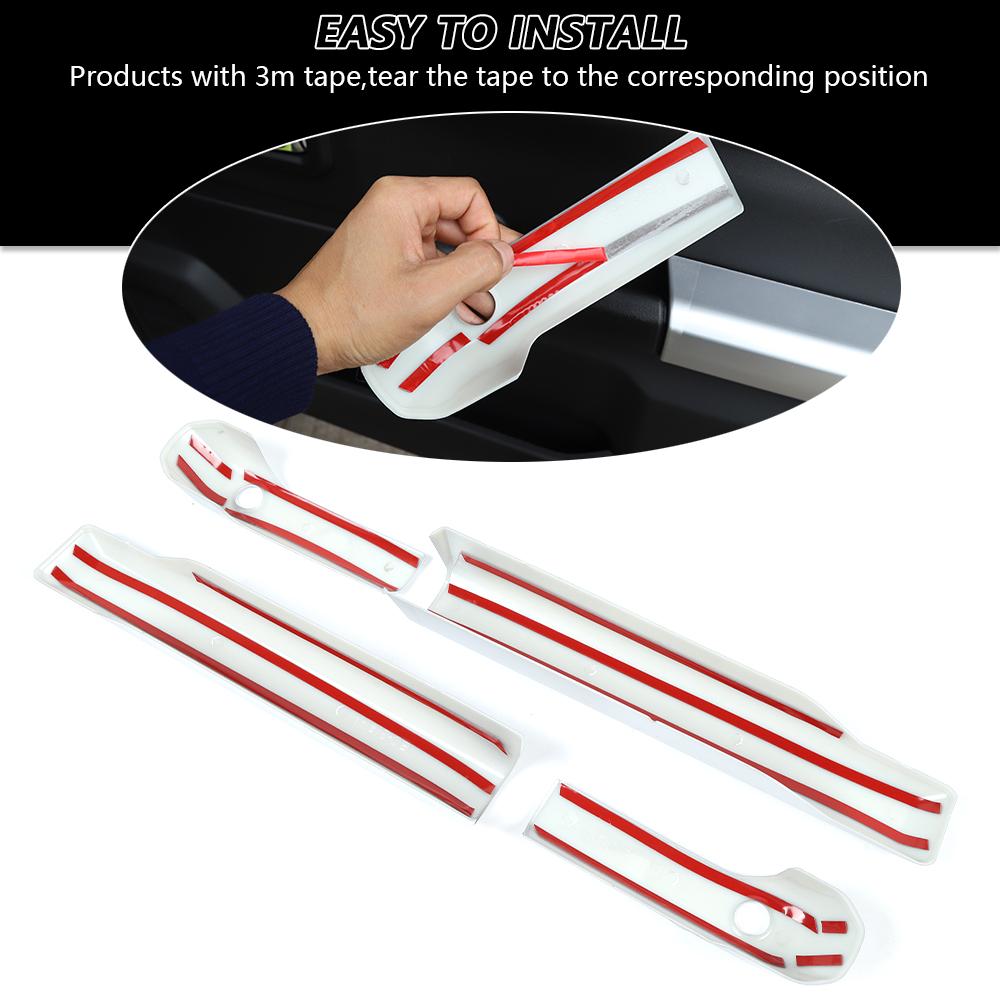 Autotür Innere Armlehne Griffe Dekoration Abdeckung Panel für Suzuki Jimny 2019 UP Innen Zubehör ABS Carbon Faser Rot Silber