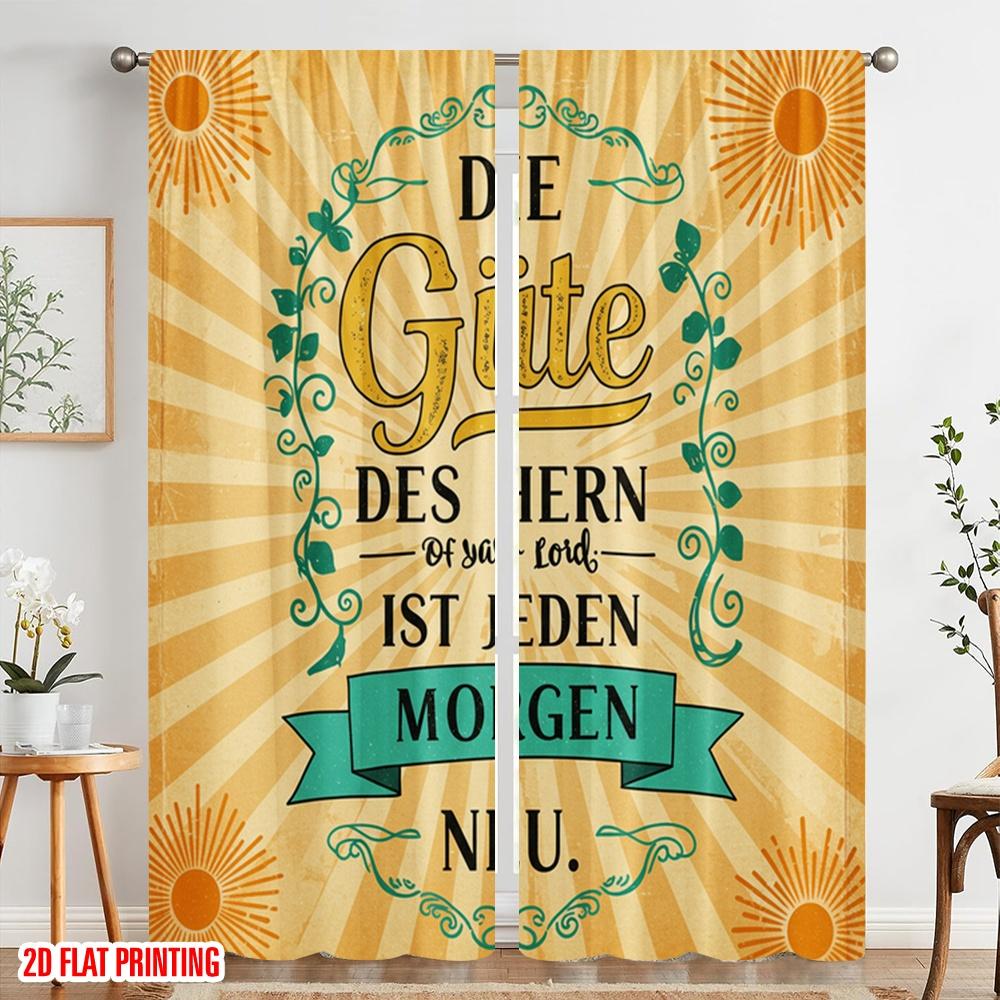 2pcs 2D flat printing Drapes Mercy Grace Morning New Polyester Without Electricity Party Decorations for Room bedroom wall decor