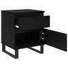 Nightstand Black Oak Effect 40 x 35 x 50 cm Engineered Wood