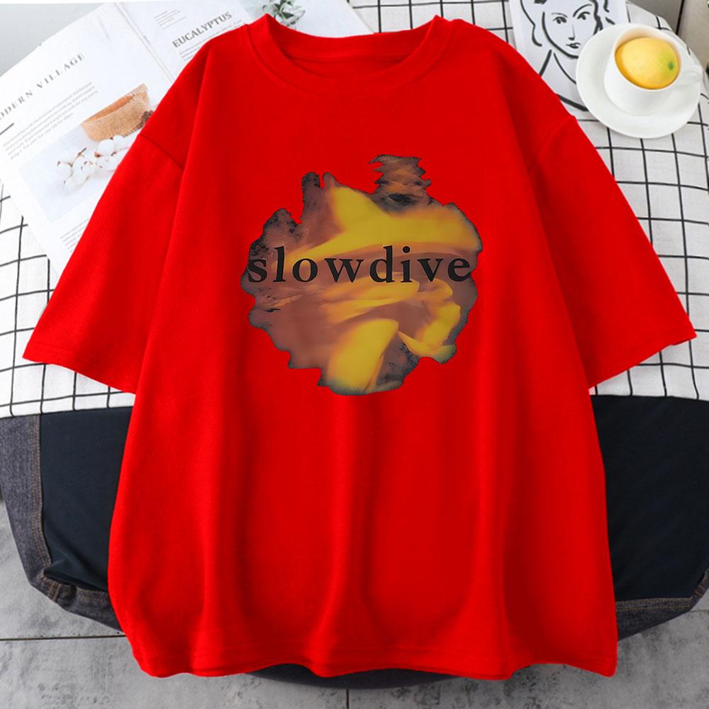 Tylko na jeden dzień Album Slowdive Drukowanie T-shirtów Rock Band Souvlaki Album Graficzny Grunge Moda Pop Letnie T-shirty Bawełniane koszulki
