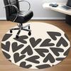 1pc Heart Pattern Office Round Area Rug, Indoor Mat Suitable ForOffice, Under Office Chairs Bedroom Living Room Home Decor, Room Decot247