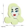 Blucome Yellow Hair Lady Brooches Women's Stylish Acrylic Material Badge New Trends Birthday Gifts Pins Accessory Jewelry