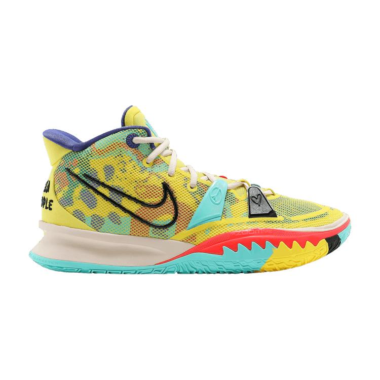 Nike Kyrie 7 1 Svět 1 Lidé Unisex Tenisky Žlutá Žlutá-Strike Zelená-Abyss CQ9326-700