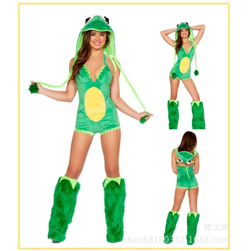 Cosplay Halloween Party Costume, Leopard Print Wolf with Big Tail, Game Costume, Catwoman Role-playing Uniform