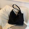 Suede Shoulder Tote Bag Women'S Light Luxury High-End Casual Messenger Handbag
