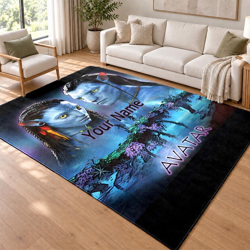 Avatar Custom Name Personalized Rug Non‑Slip Doormat Floor Carpet Housewarming Birthday Gift for Family Friends