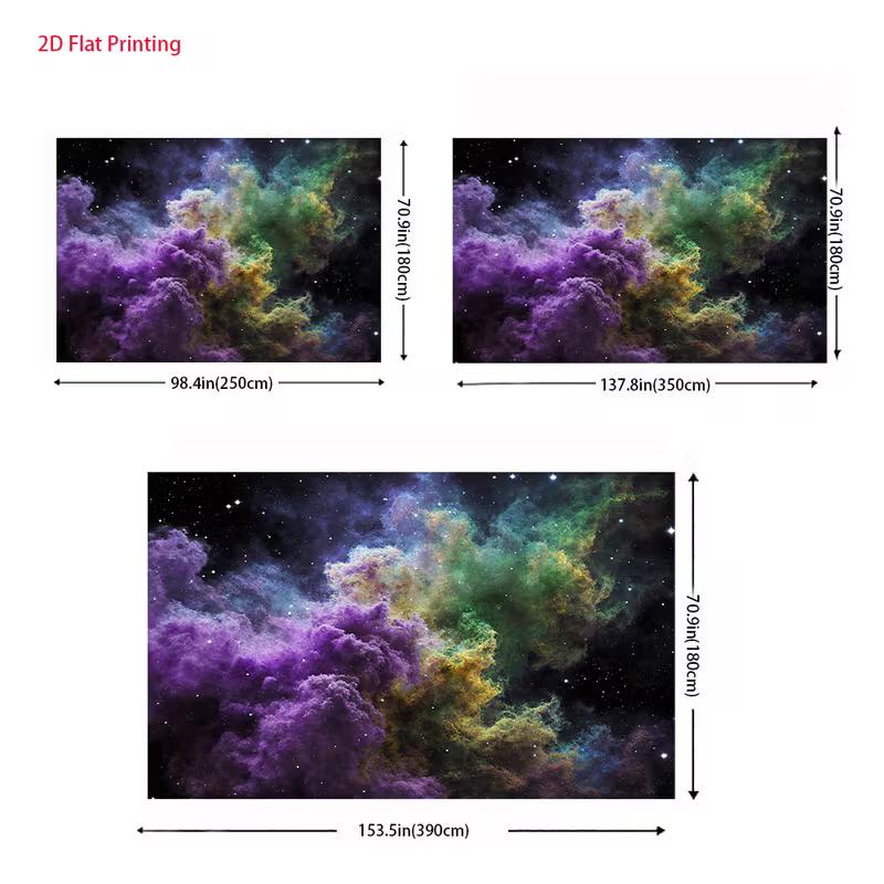 2D Outer Space Stars Live Stream Background Cloth for Vlog Decoration