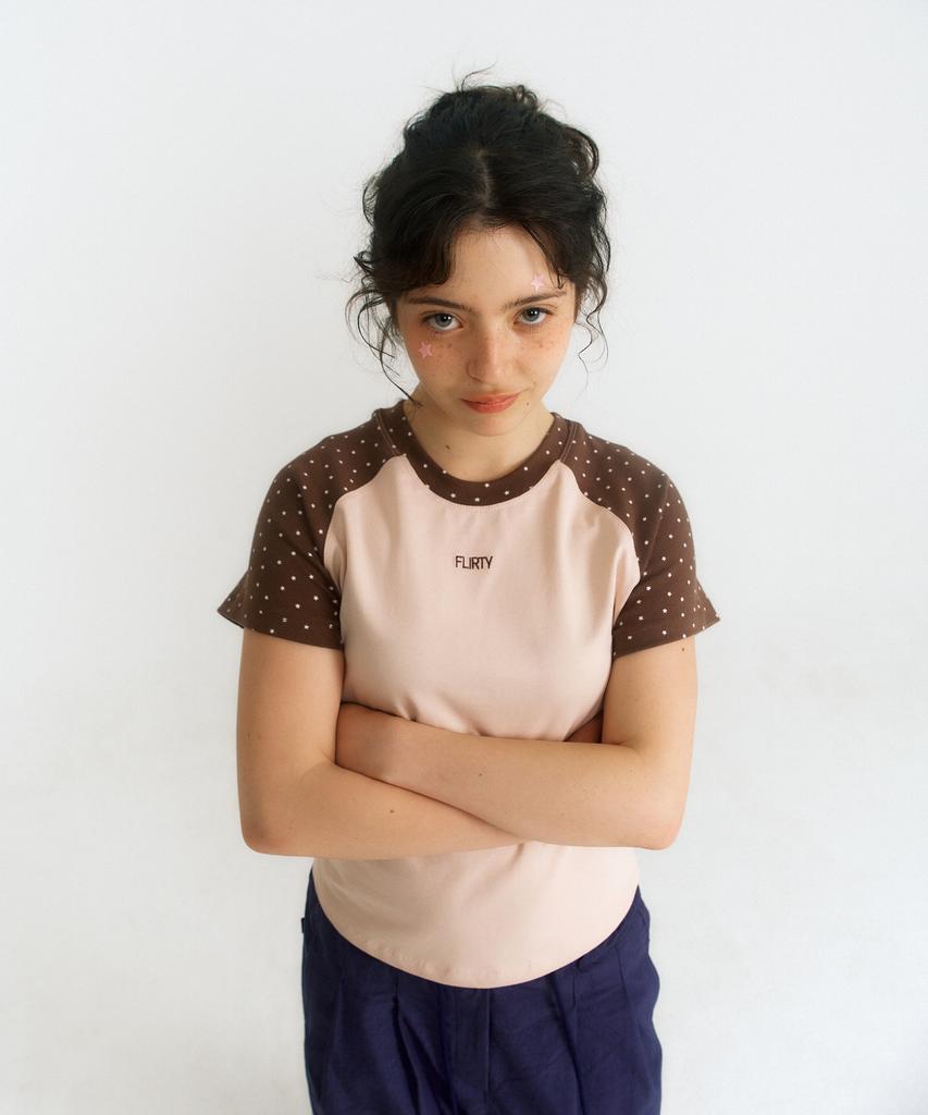 Peulleoti Star Raglan T-Shirt (Pink)