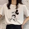 Retro Cartoon Womens Tshirt Mickey Mouse Harajuku Cotton Tshirt Fashion Womens Shirt Summer Top Short Sleeve Shirt