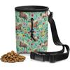 Horse Floral Dog Treat Pouch Versatile Puppy Dog Training Treat Bag Dog Food Dispenser Reward Pouch Perfect for Long Walks Or Training, 3 Ways To