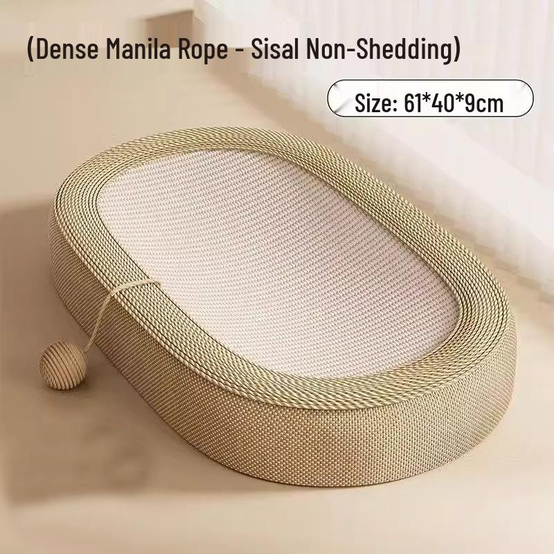 Durable Sisal Cat Scratching Board and Bed - Debris-Free, Scratch-Resistant, Large Claw Sharpener
